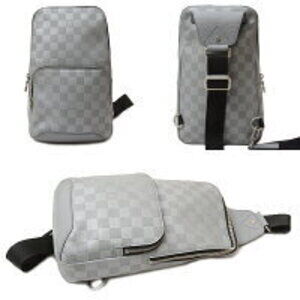 Louis Vuitton Black Silver Avenue Infini Damier Sling Bag